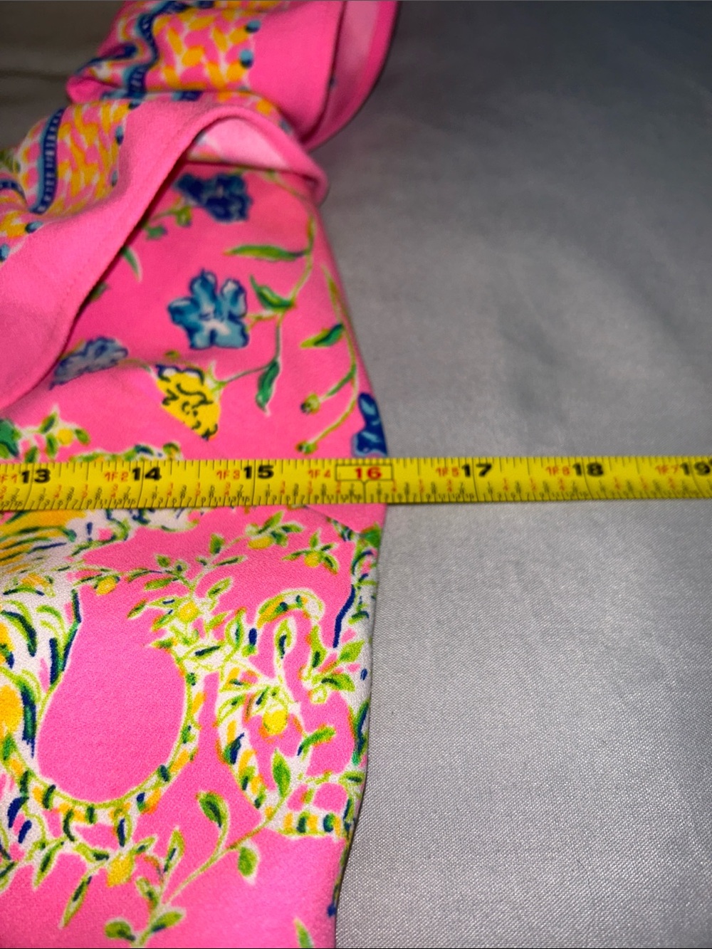 Lilly Pulitzer Zoya Romper Prosecco Pink Tigress Garden Ruffle Size 4 - Picture 7 of 11